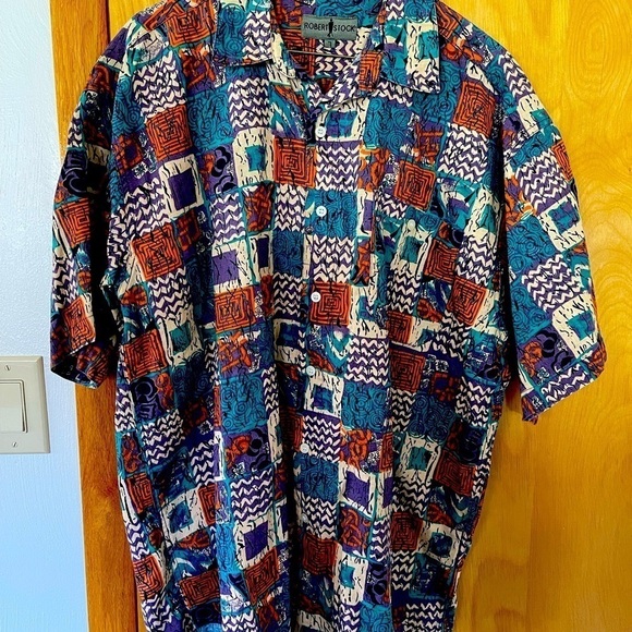 Vintage 1990s Robert Stock Button-Down Party Shirt - Picture 5 of 6